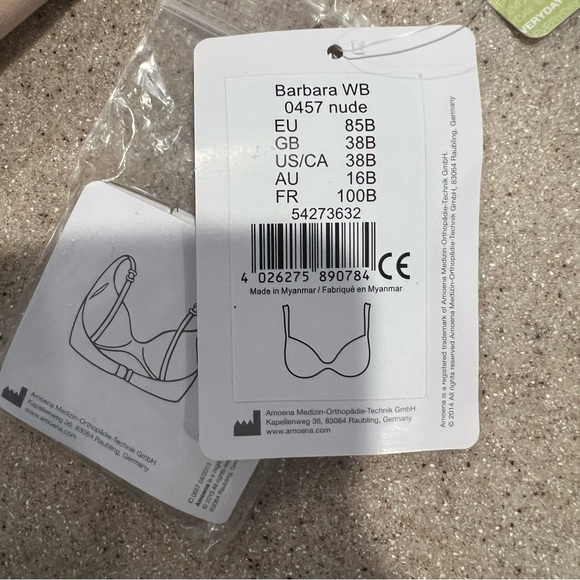 Masectomy Bra - NEW with Tags Amoena  Strapless Underwire Bra Barbara-0457 - Picture 13 of 13